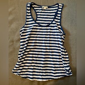 Style & Co. Navy and White Striped Tank